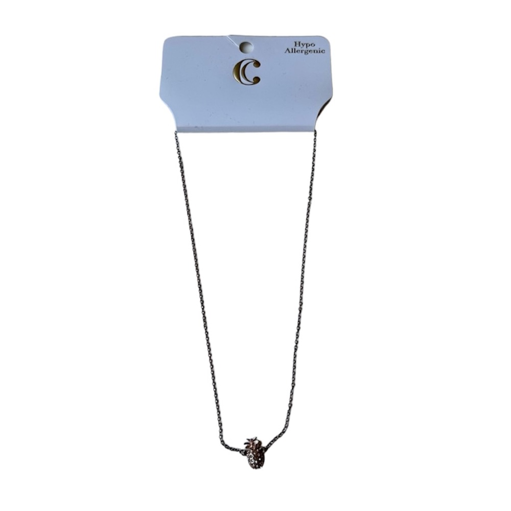 NWT New Charming Charlie Rose Gold Pineapple Necklace